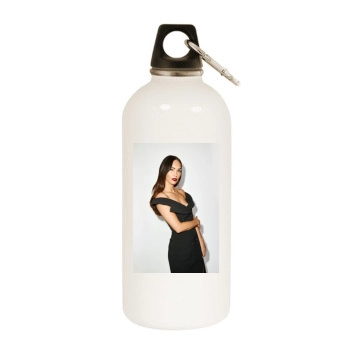 Megan Fox White Water Bottle With Carabiner