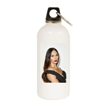 Megan Fox White Water Bottle With Carabiner