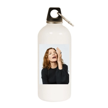 Rene Russo White Water Bottle With Carabiner