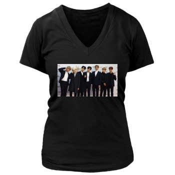 BTS Women's Deep V-Neck TShirt