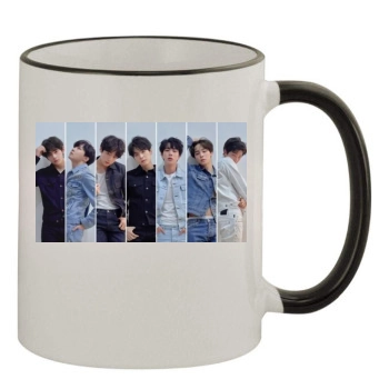 BTS 11oz Colored Rim & Handle Mug