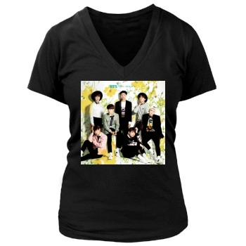 BTS Women's Deep V-Neck TShirt