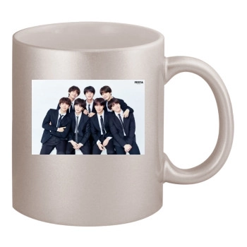 BTS 11oz Metallic Silver Mug