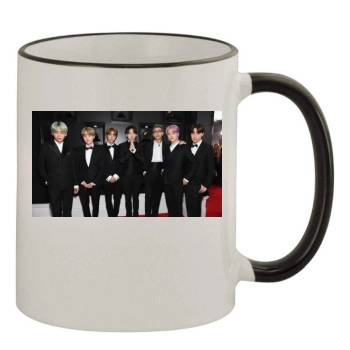 BTS 11oz Colored Rim & Handle Mug