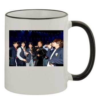 BTS 11oz Colored Rim & Handle Mug