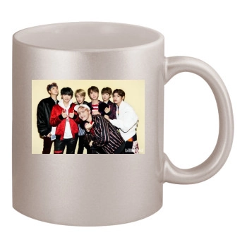 BTS 11oz Metallic Silver Mug