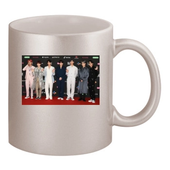 BTS 11oz Metallic Silver Mug