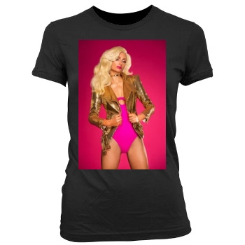 Paris Hilton Women's Junior Cut Crewneck T-Shirt