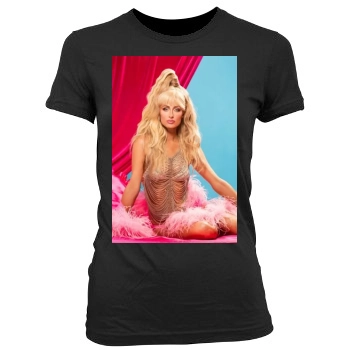 Paris Hilton Women's Junior Cut Crewneck T-Shirt