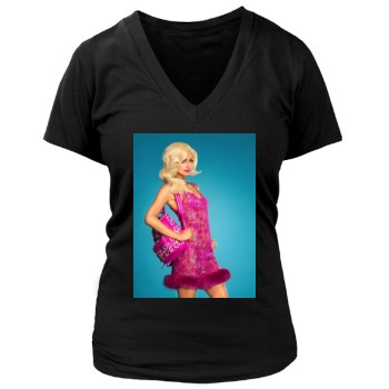 Paris Hilton Women's Deep V-Neck TShirt