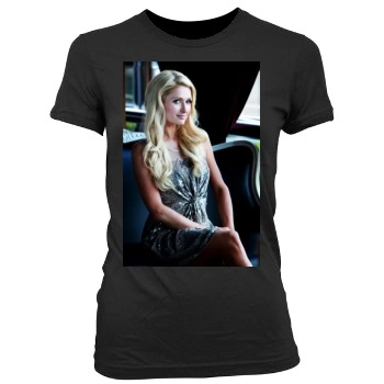 Paris Hilton Women's Junior Cut Crewneck T-Shirt