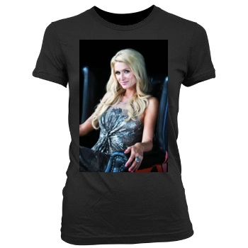 Paris Hilton Women's Junior Cut Crewneck T-Shirt