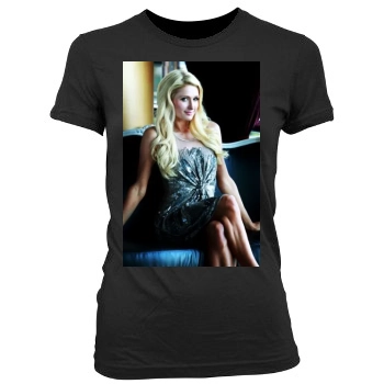 Paris Hilton Women's Junior Cut Crewneck T-Shirt