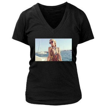 Paris Hilton Women's Deep V-Neck TShirt