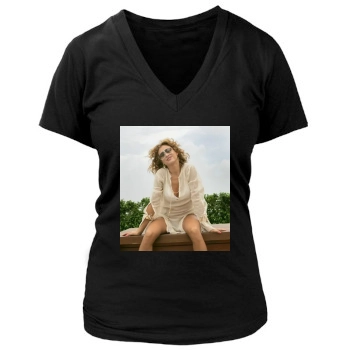 Paulina Rubio Women's Deep V-Neck TShirt