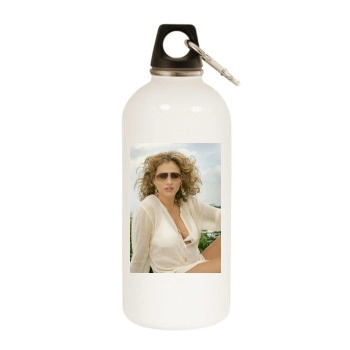 Paulina Rubio White Water Bottle With Carabiner