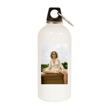 Paulina Rubio White Water Bottle With Carabiner