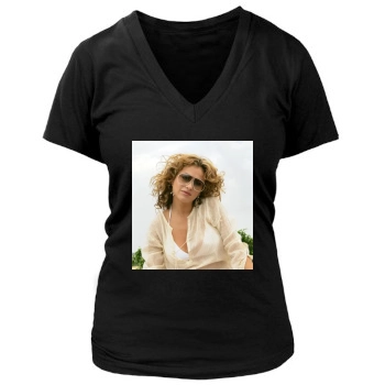 Paulina Rubio Women's Deep V-Neck TShirt