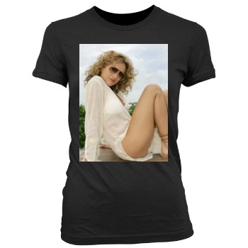 Paulina Rubio Women's Junior Cut Crewneck T-Shirt