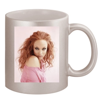 Tyra Banks 11oz Metallic Silver Mug