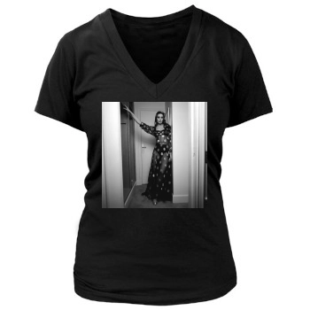 Carla Bruni Women's Deep V-Neck TShirt