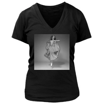 Carla Bruni Women's Deep V-Neck TShirt