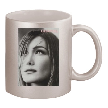 Carla Bruni 11oz Metallic Silver Mug