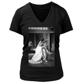 Carla Bruni Women's Deep V-Neck TShirt