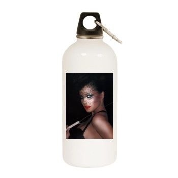 Carmen Electra White Water Bottle With Carabiner