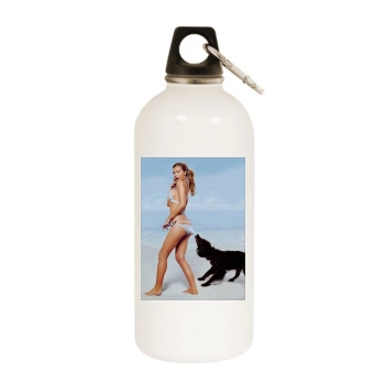 Carmen Electra White Water Bottle With Carabiner