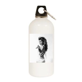 Carmen Electra White Water Bottle With Carabiner