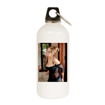 Carmen Electra White Water Bottle With Carabiner