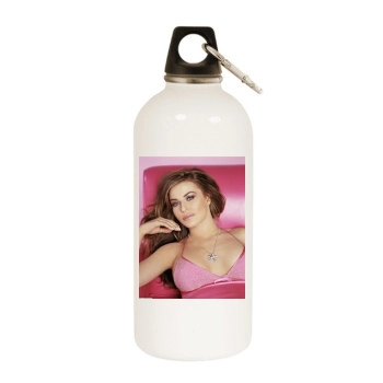 Carmen Electra White Water Bottle With Carabiner