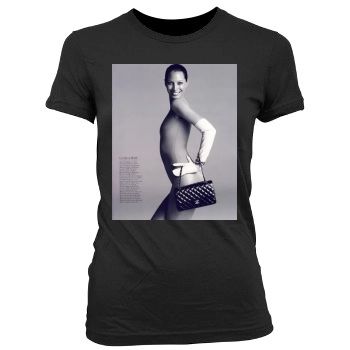 Christy Turlington Women's Junior Cut Crewneck T-Shirt