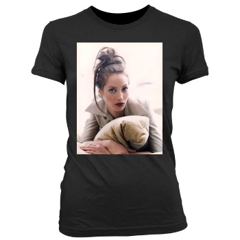 Christy Turlington Women's Junior Cut Crewneck T-Shirt