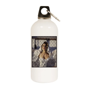 Cindy Crawford White Water Bottle With Carabiner