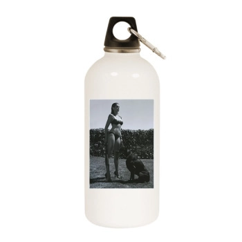 Cindy Crawford White Water Bottle With Carabiner