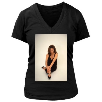 Cindy Crawford Women's Deep V-Neck TShirt