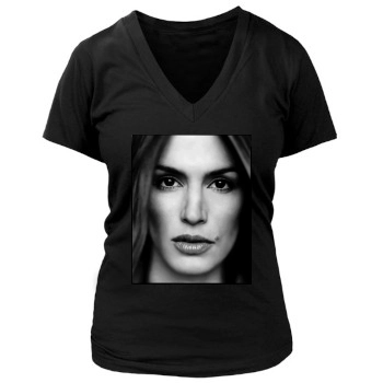 Cindy Crawford Women's Deep V-Neck TShirt