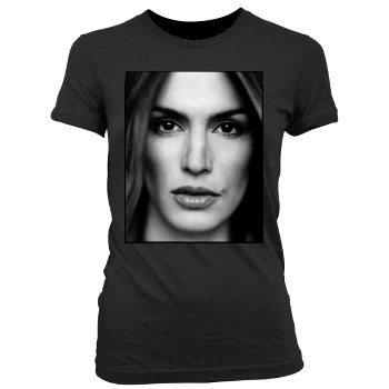 Cindy Crawford Women's Junior Cut Crewneck T-Shirt