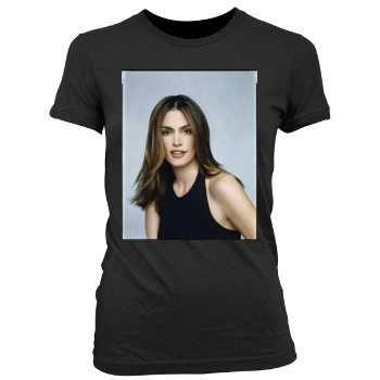 Cindy Crawford Women's Junior Cut Crewneck T-Shirt