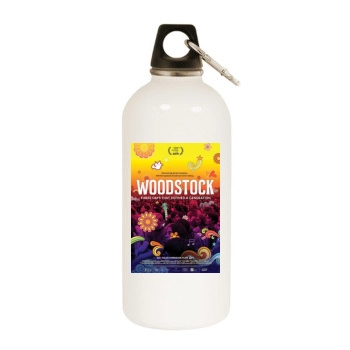 Woodstock (2019) White Water Bottle With Carabiner
