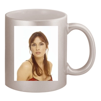 Famke Janssen 11oz Metallic Silver Mug