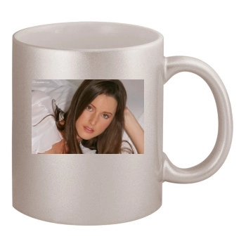 Erica Ellyson 11oz Metallic Silver Mug