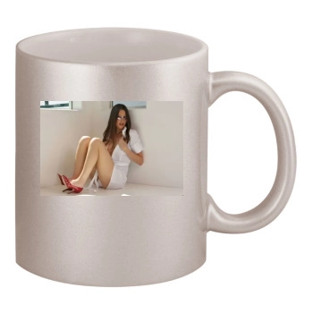 Erica Ellyson 11oz Metallic Silver Mug