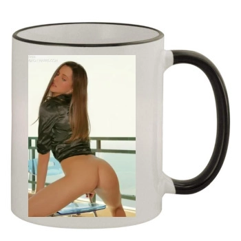 Erica Ellyson 11oz Colored Rim & Handle Mug