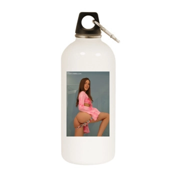 Erica Ellyson White Water Bottle With Carabiner