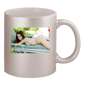 Erica Ellyson 11oz Metallic Silver Mug