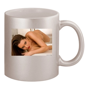 Erica Ellyson 11oz Metallic Silver Mug