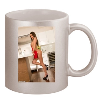 Erica Ellyson 11oz Metallic Silver Mug